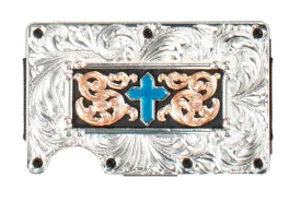 3D Turquoise Cross Utility Wallet