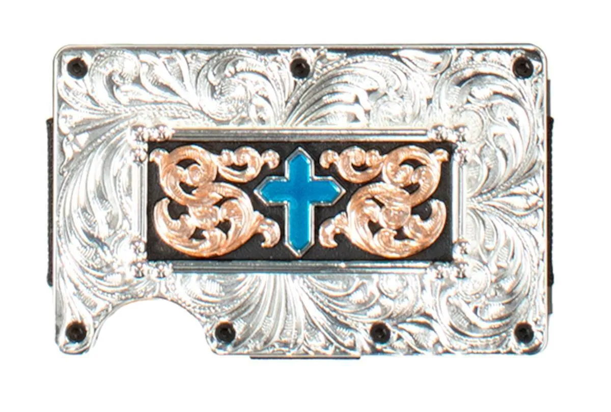 3D Turquoise Cross Utility Wallet