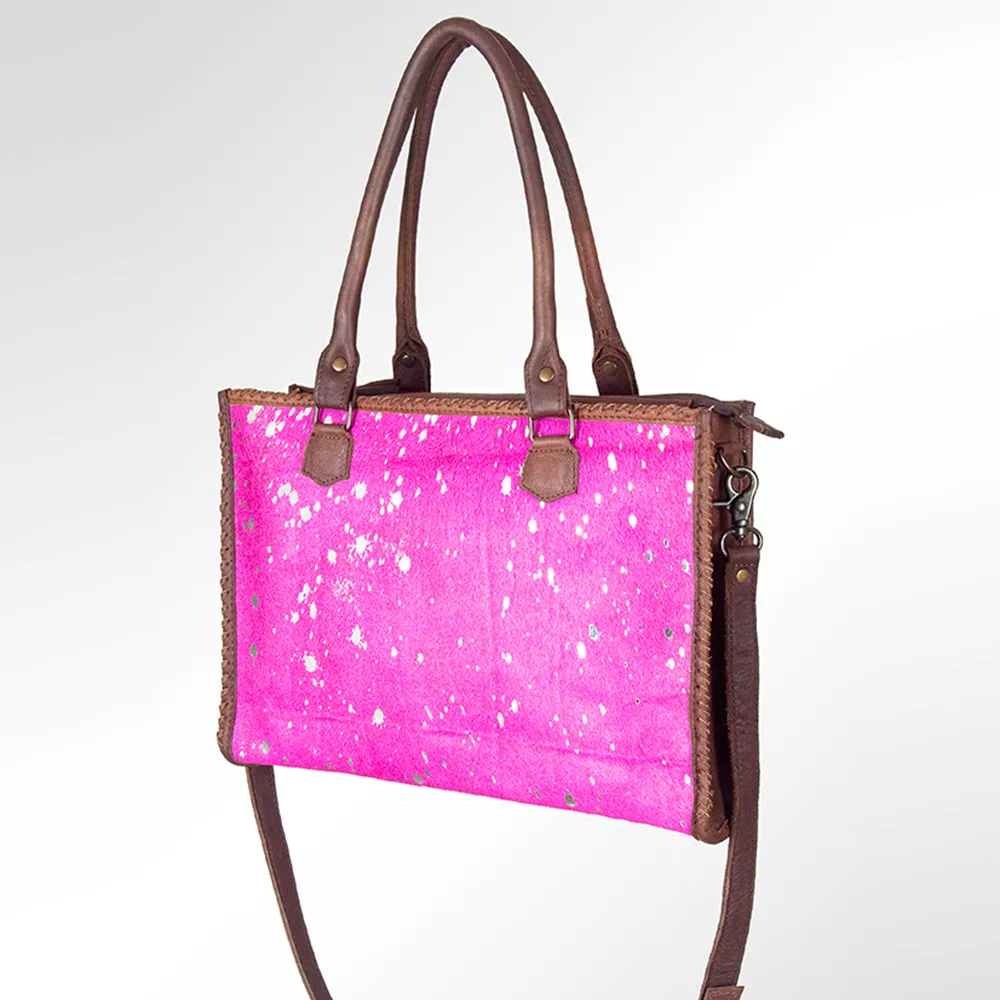 American Darling Briefcase Hair-On Genuine Leather Women Bag Western Handbag Purse