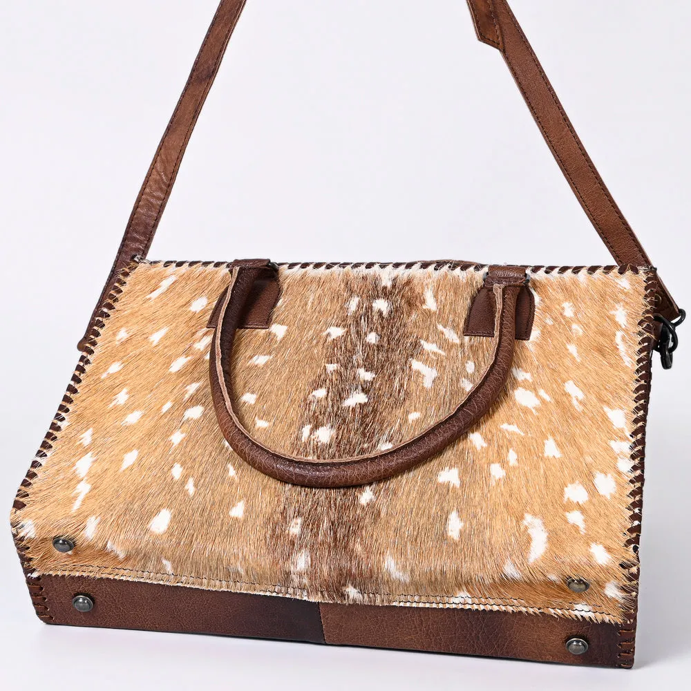American Darling Briefcase Hair-On Genuine Leather Women Bag Western Handbag Purse