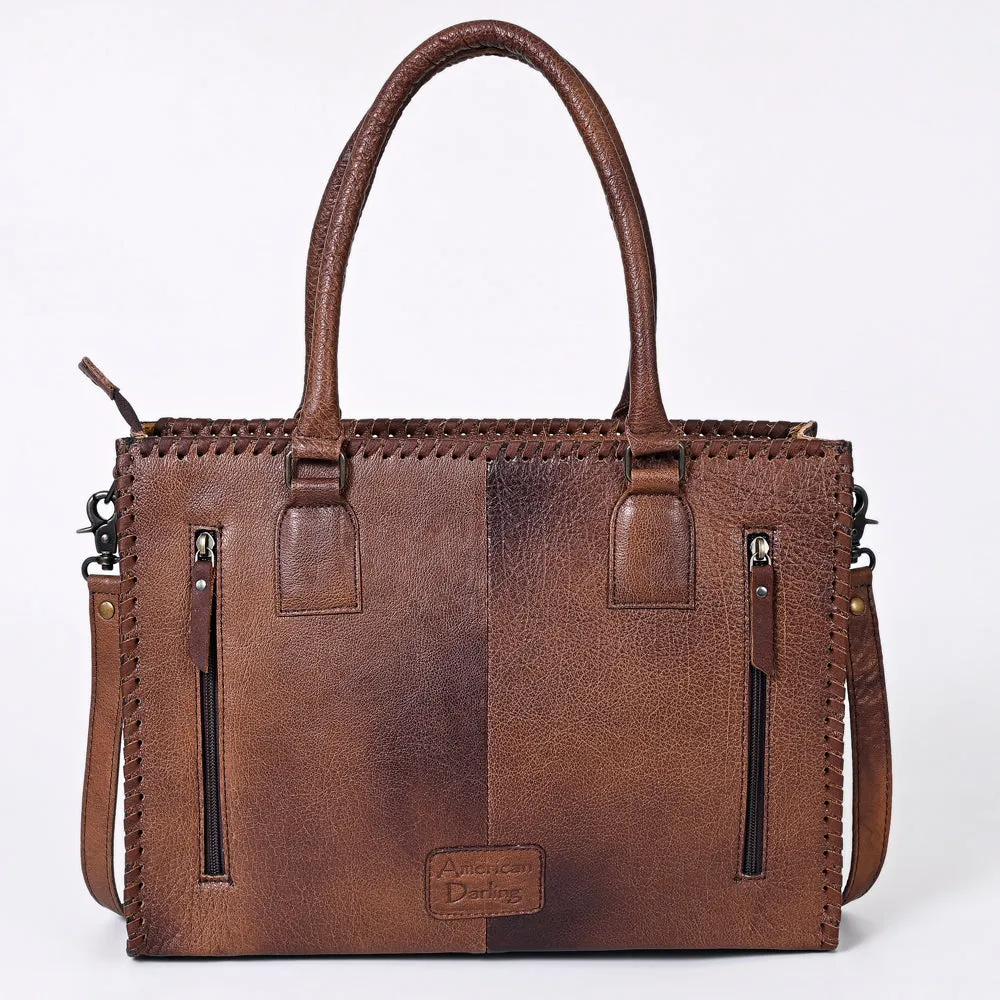 American Darling Briefcase Hair-On Genuine Leather Women Bag Western Handbag Purse