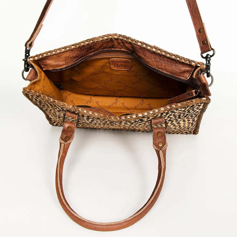 American Darling Briefcase Hair-On Genuine Leather Women Bag Western Handbag Purse
