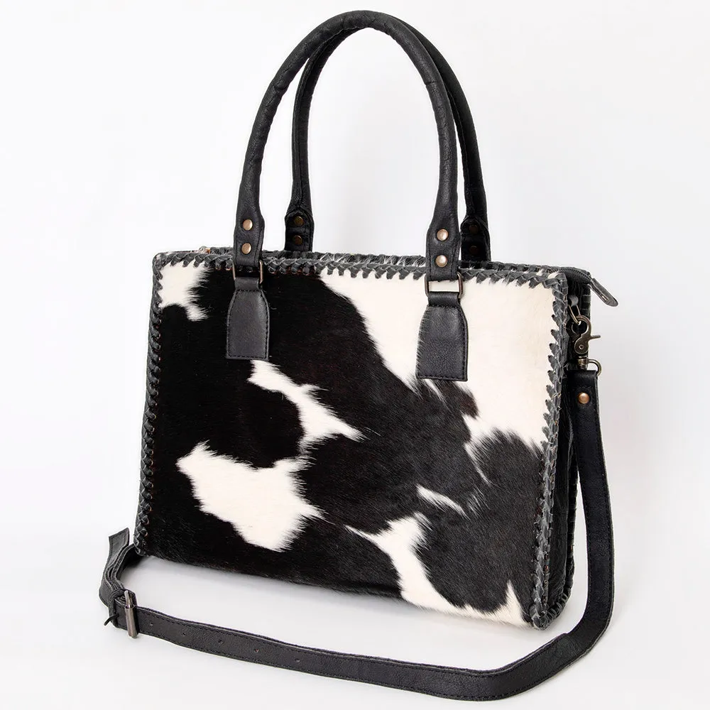 American Darling Briefcase Hair-On Genuine Leather Women Bag Western Handbag Purse