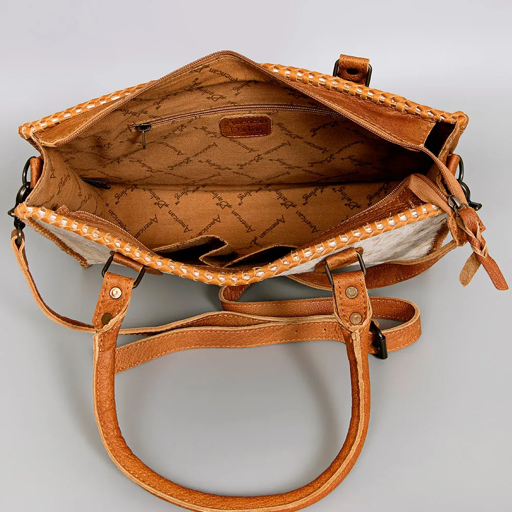 American Darling Briefcase Hair-On Genuine Leather Women Bag Western Handbag Purse