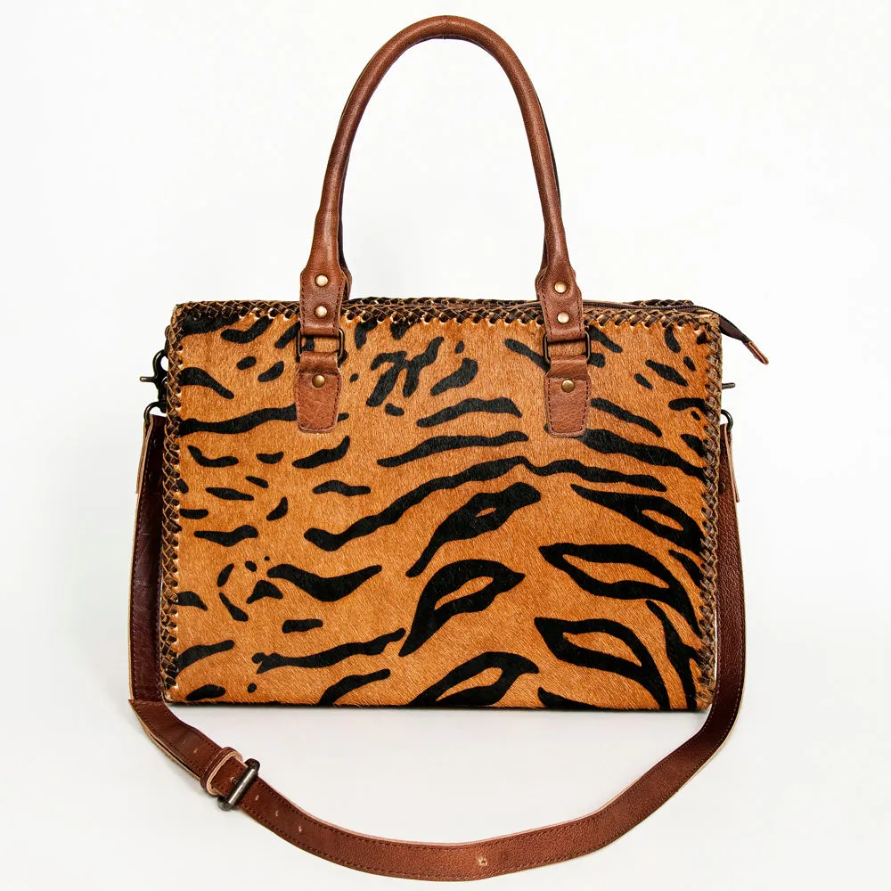 American Darling Briefcase Hair-On Genuine Leather Women Bag Western Handbag Purse