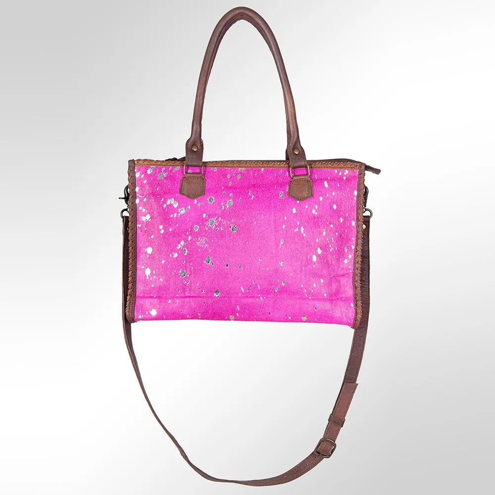 American Darling Briefcase Hair-On Genuine Leather Women Bag Western Handbag Purse