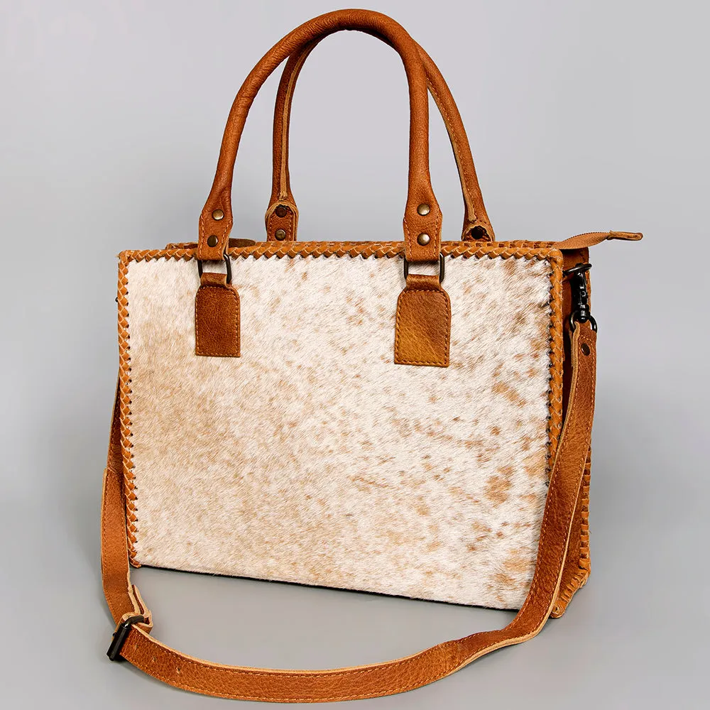 American Darling Briefcase Hair-On Genuine Leather Women Bag Western Handbag Purse