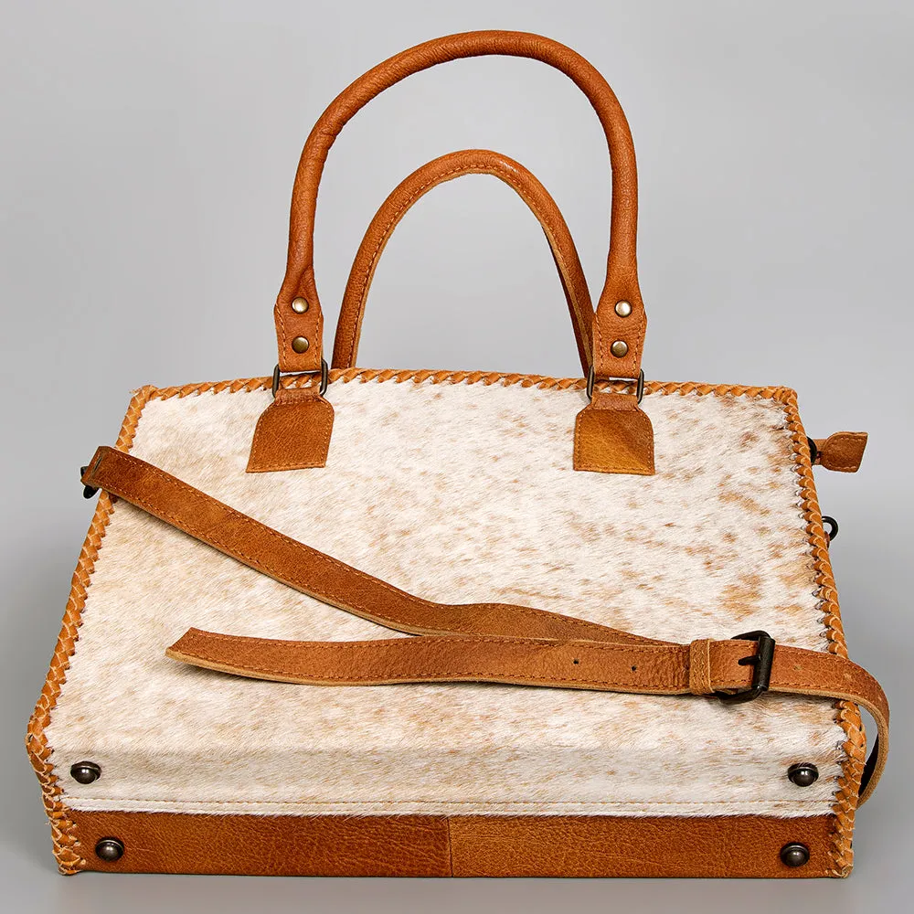 American Darling Briefcase Hair-On Genuine Leather Women Bag Western Handbag Purse