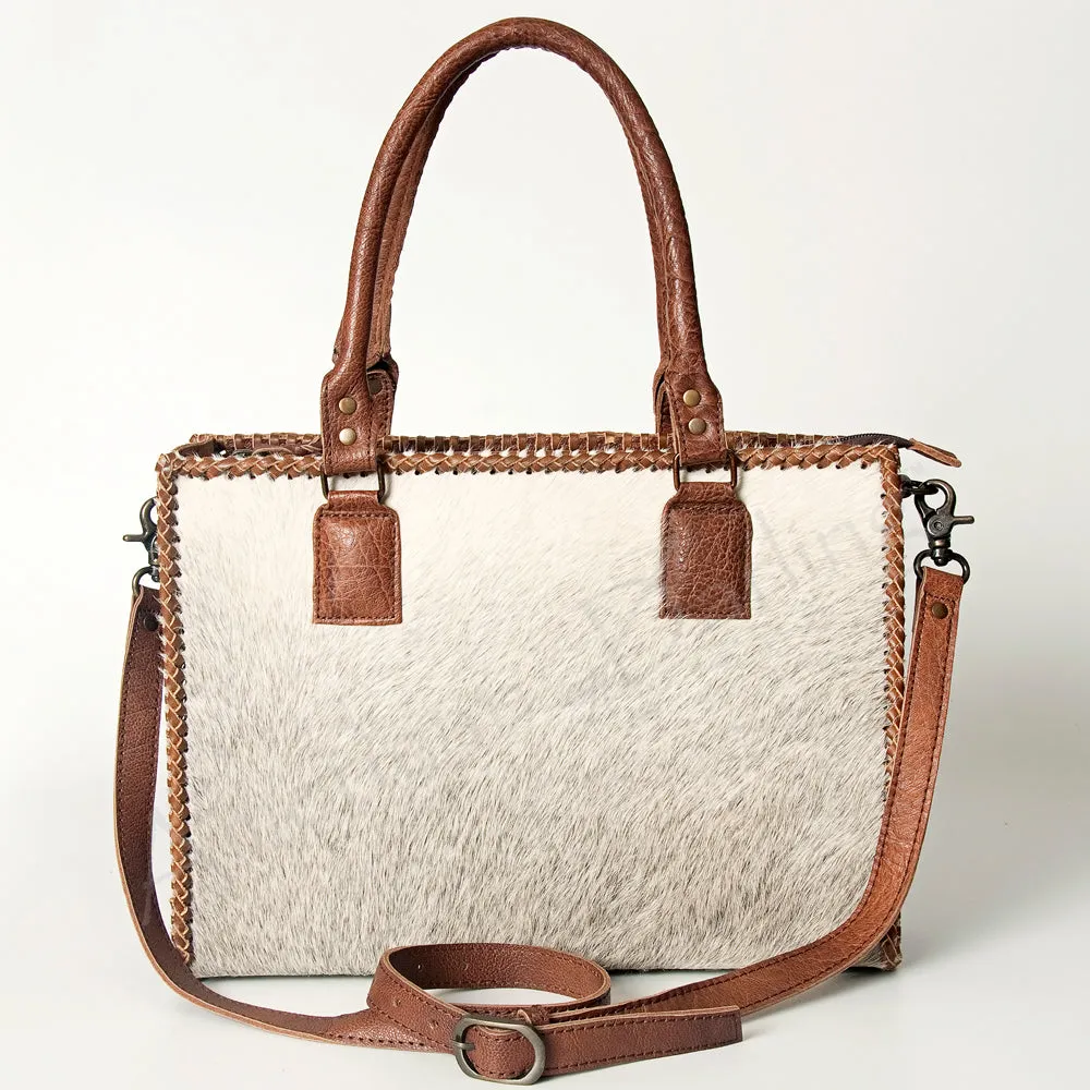 American Darling Briefcase Hair-On Genuine Leather Women Bag Western Handbag Purse