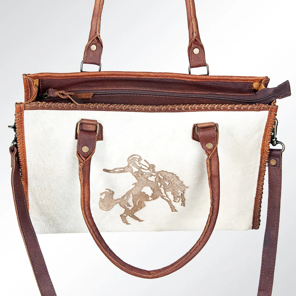 American Darling Briefcase Hair-On Genuine Leather Women Bag Western Handbag Purse