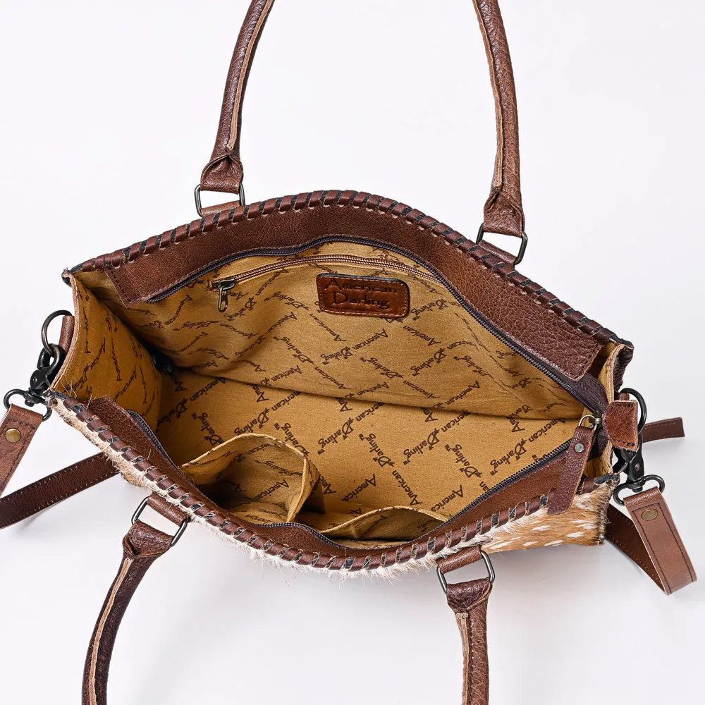 American Darling Briefcase Hair-On Genuine Leather Women Bag Western Handbag Purse
