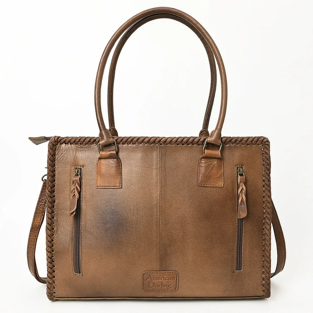 American Darling Briefcase Hair-On Genuine Leather Women Bag Western Handbag Purse