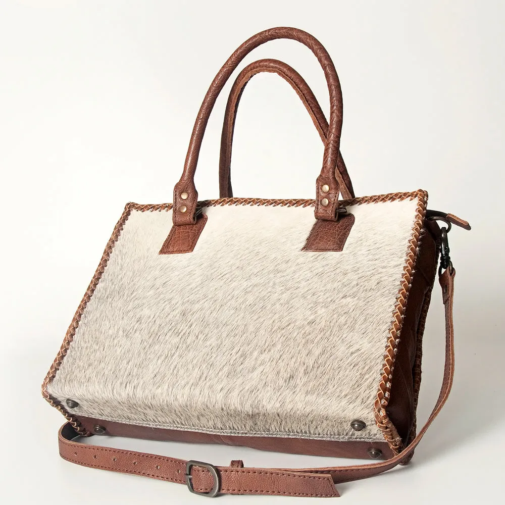 American Darling Briefcase Hair-On Genuine Leather Women Bag Western Handbag Purse