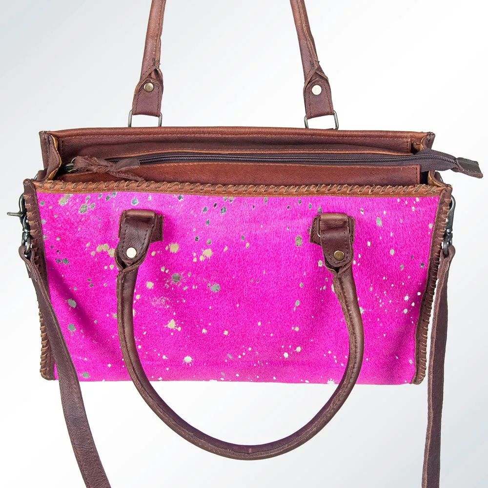 American Darling Briefcase Hair-On Genuine Leather Women Bag Western Handbag Purse
