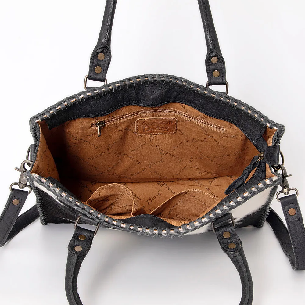 American Darling Briefcase Hair-On Genuine Leather Women Bag Western Handbag Purse