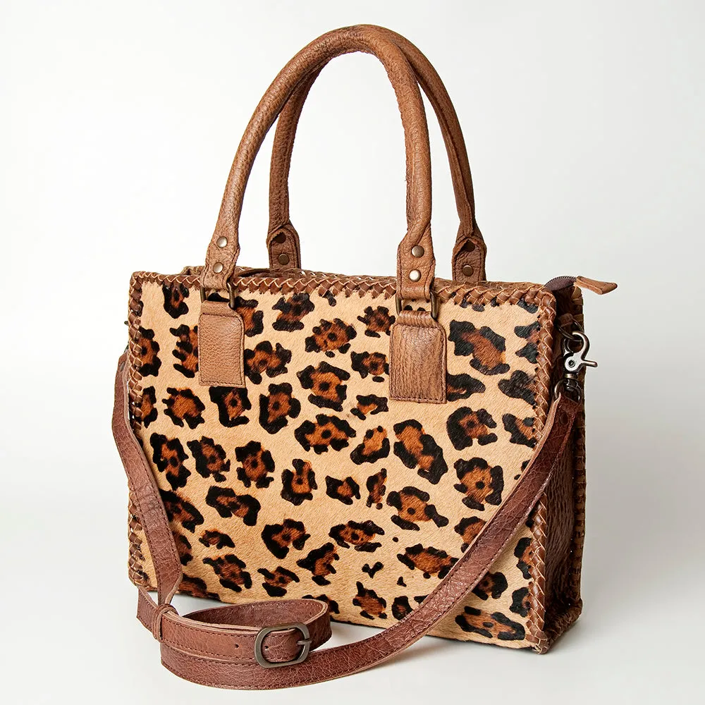 American Darling Briefcase Hair-On Genuine Leather Women Bag Western Handbag Purse