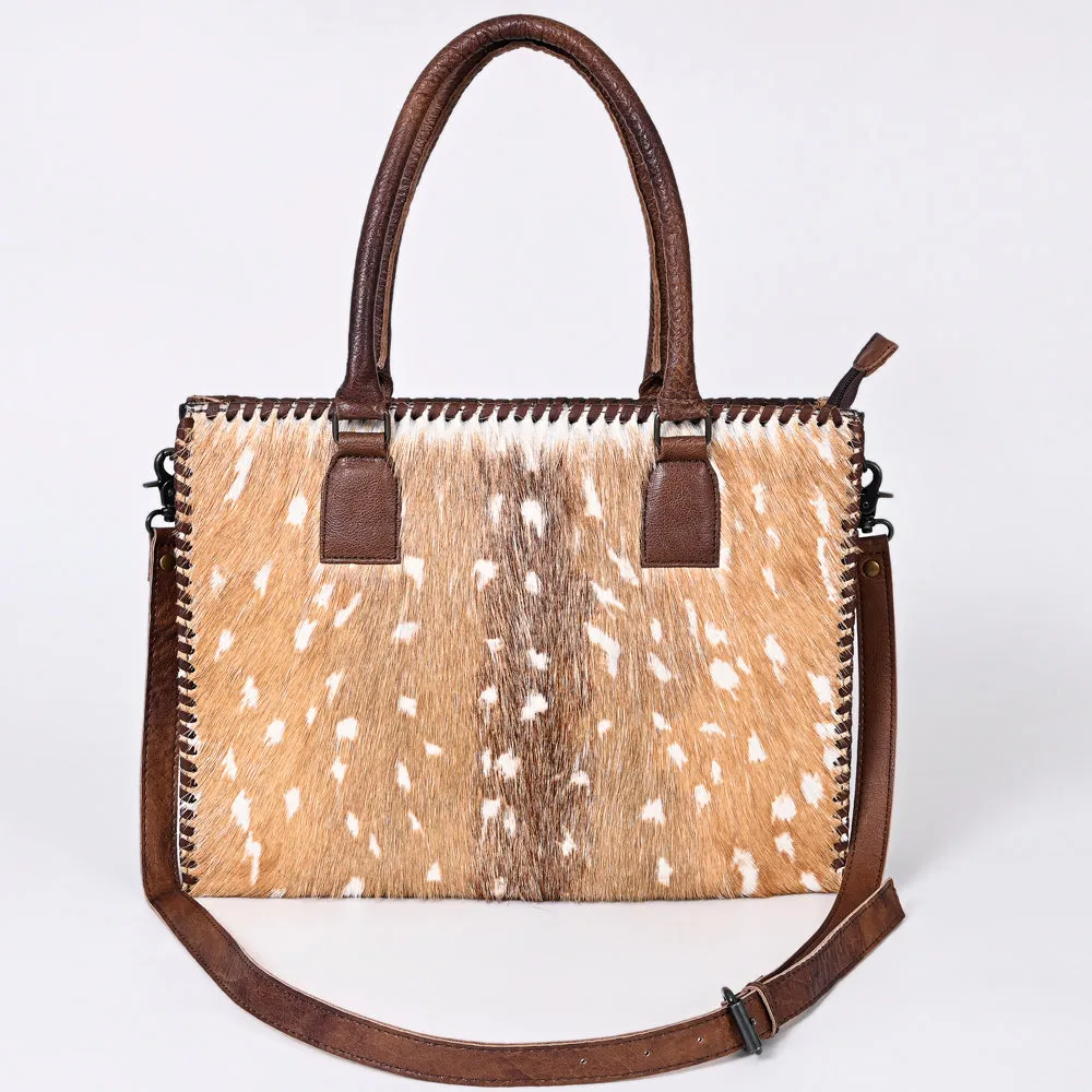 American Darling Briefcase Hair-On Genuine Leather Women Bag Western Handbag Purse