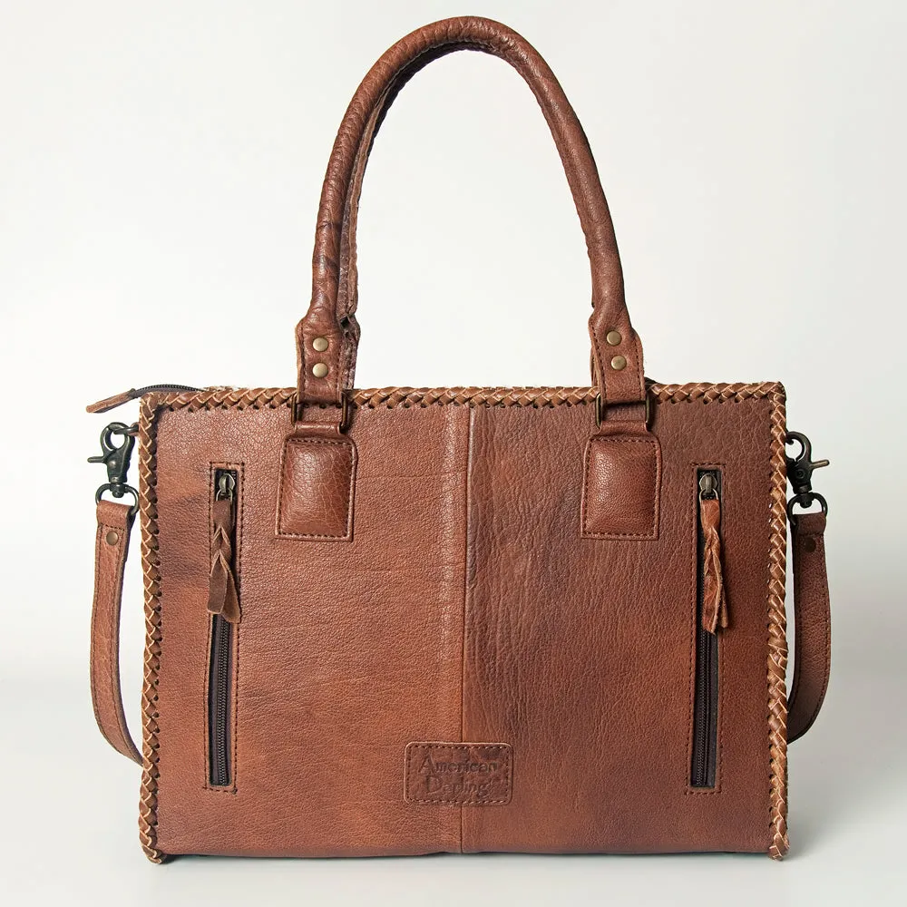 American Darling Briefcase Hair-On Genuine Leather Women Bag Western Handbag Purse