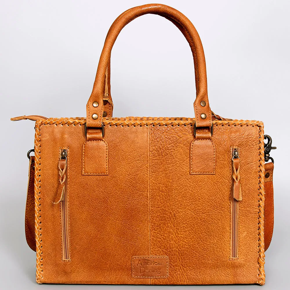American Darling Briefcase Hair-On Genuine Leather Women Bag Western Handbag Purse