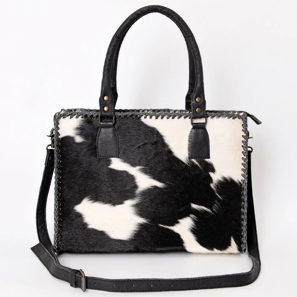American Darling Briefcase Hair-On Genuine Leather Women Bag Western Handbag Purse