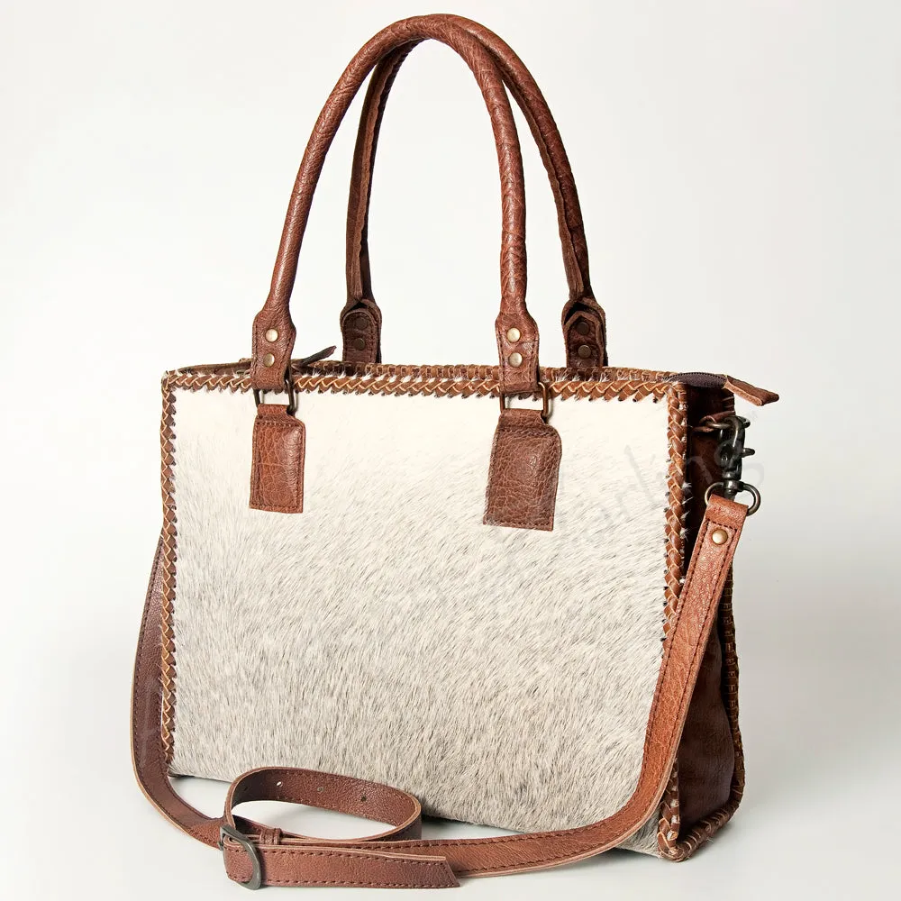 American Darling Briefcase Hair-On Genuine Leather Women Bag Western Handbag Purse