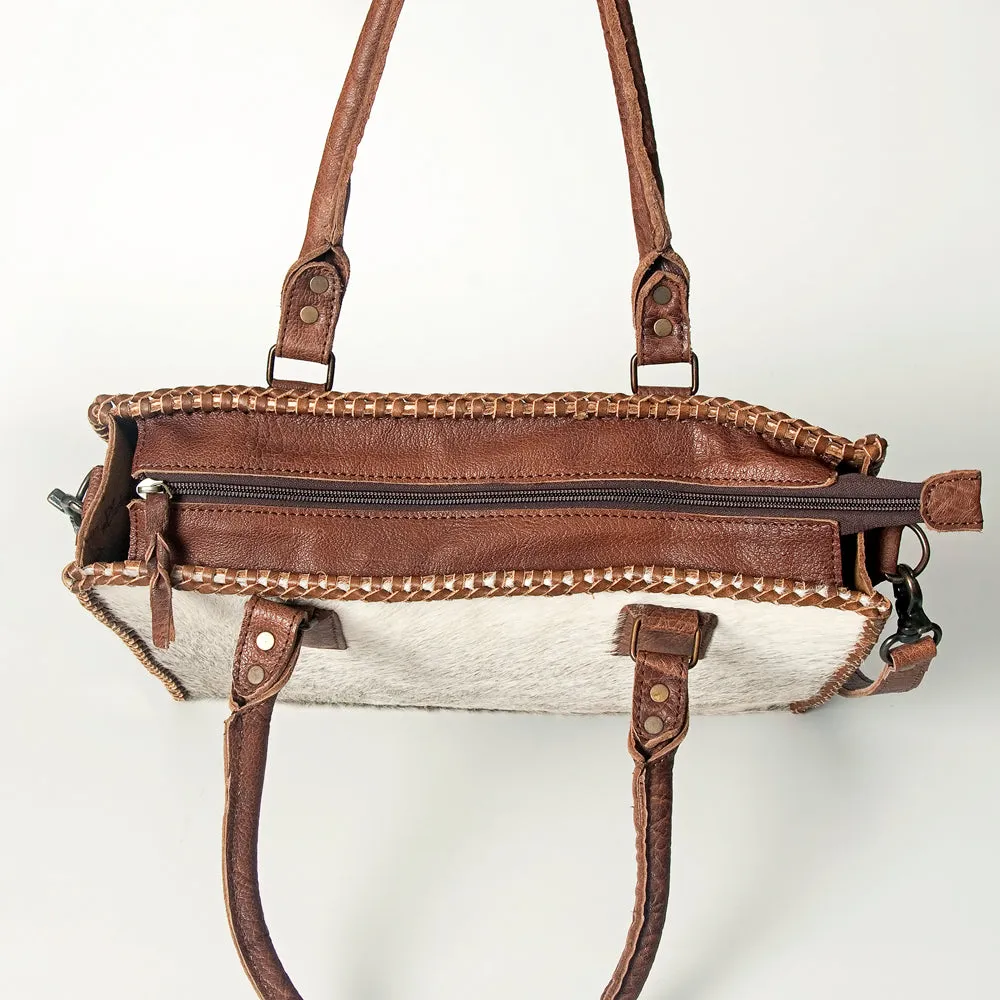 American Darling Briefcase Hair-On Genuine Leather Women Bag Western Handbag Purse