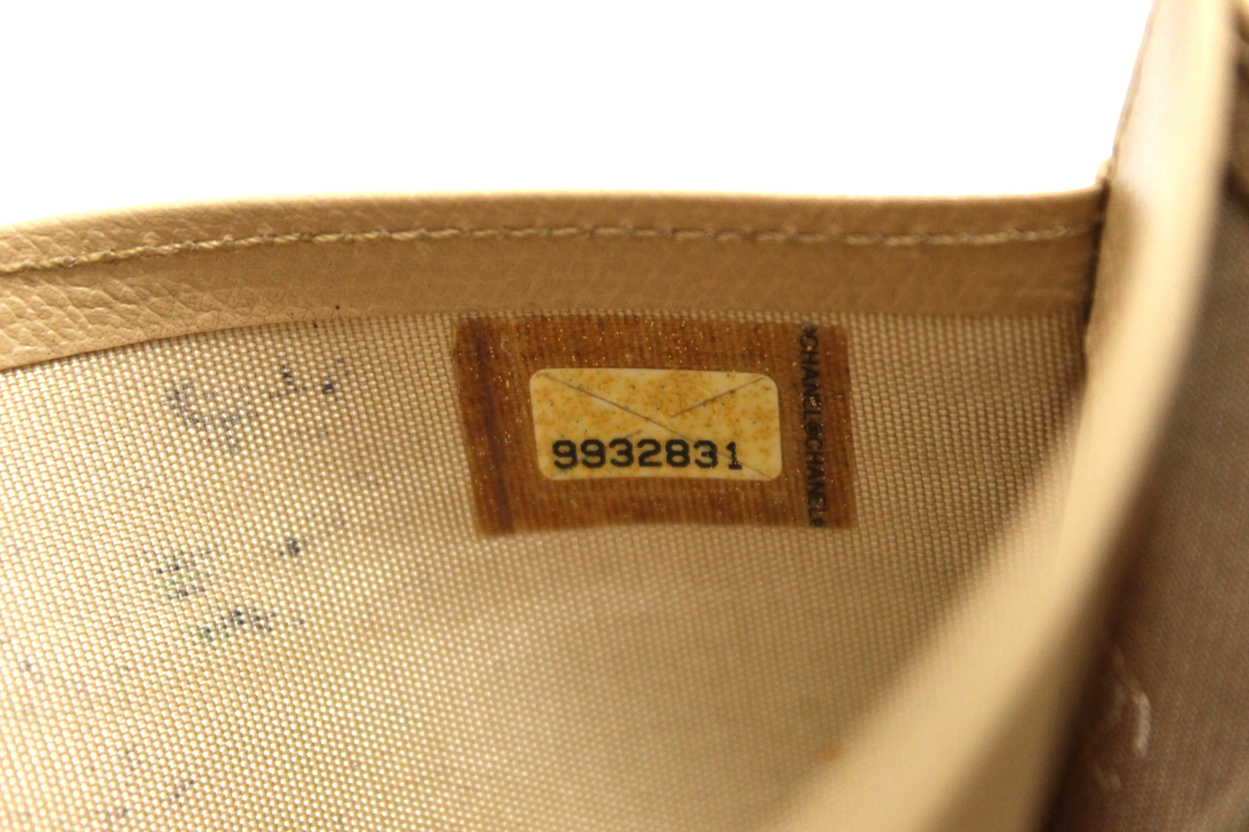 Authentic Chanel Camel Beige Leather Classic Long Wallet