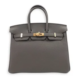 Birkin 25 Etain in Togo, Gold hardware