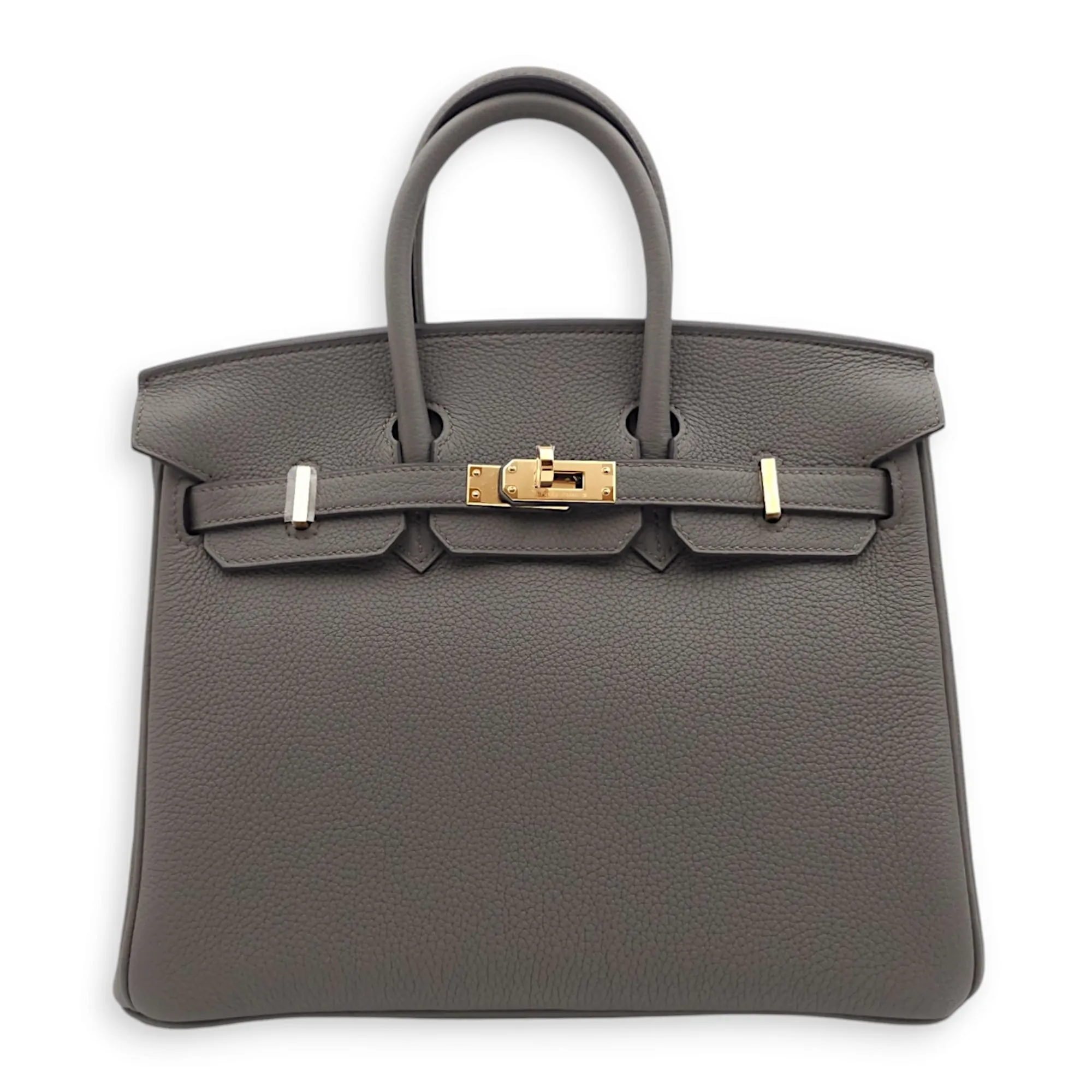 Birkin 25 Etain in Togo, Gold hardware