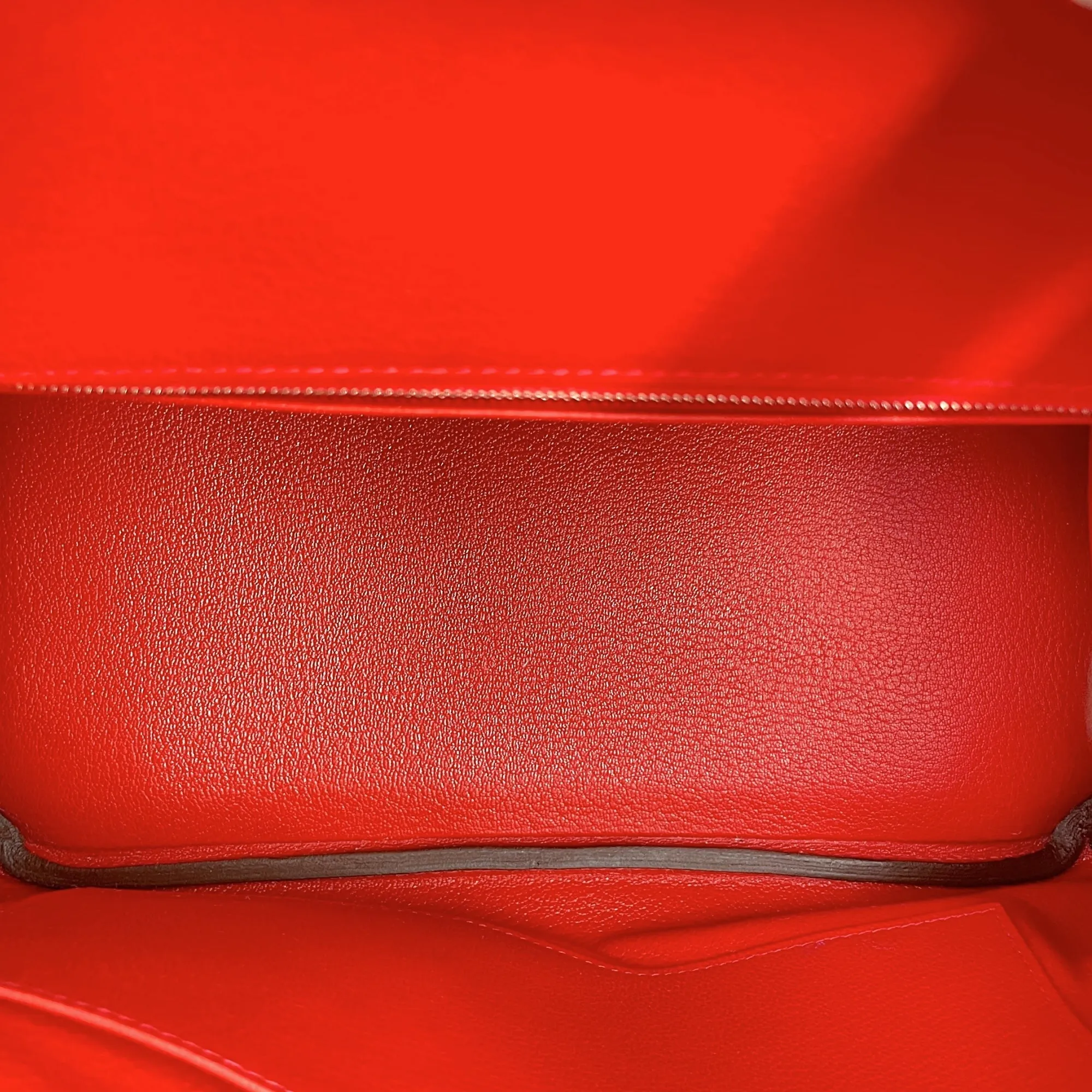 Birkin 30 Geranium in Togo, Silver hardware