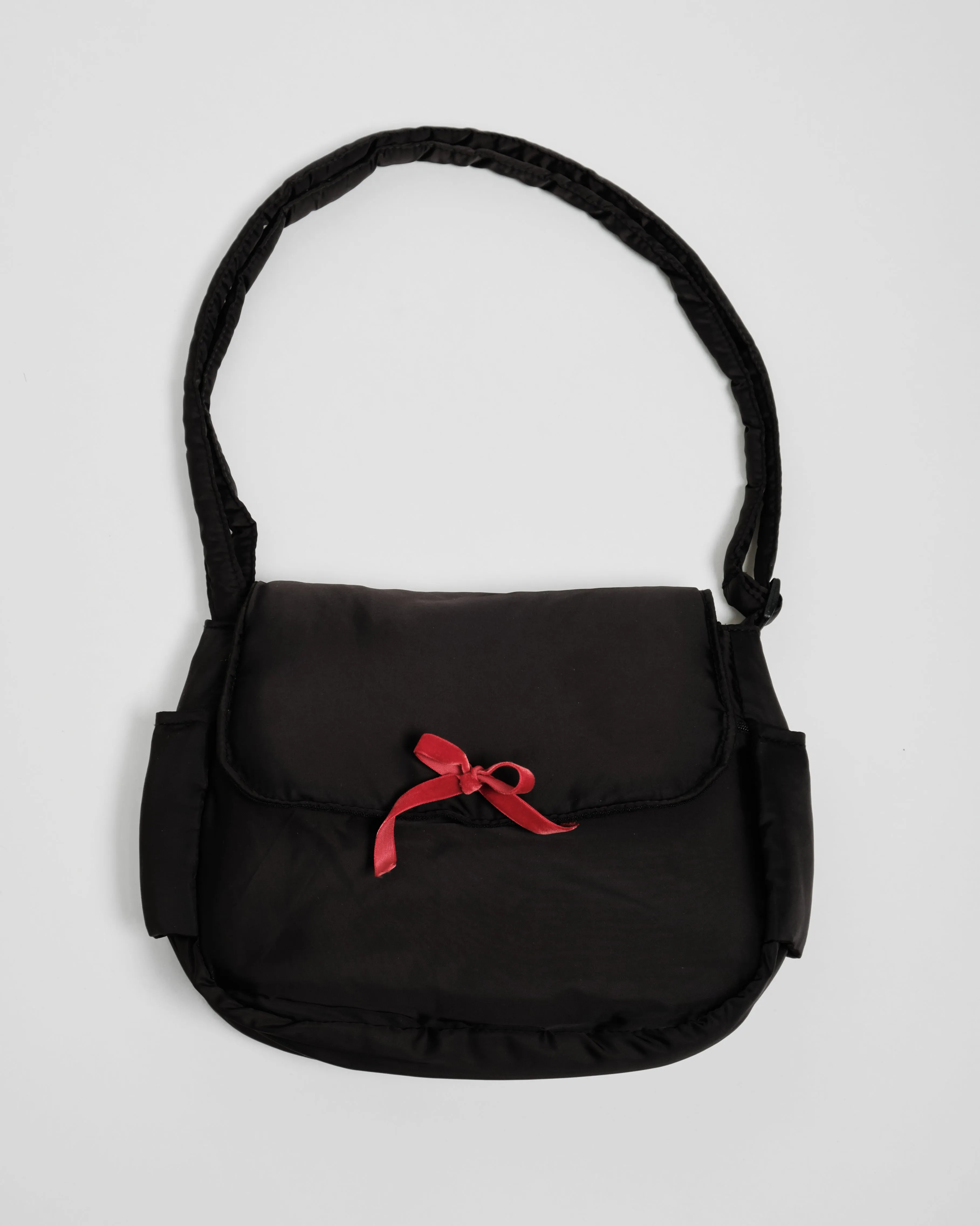 Black Red Ribbon Multi-Carry Crossbody Bag