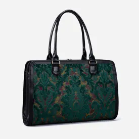 Burnout Velvet Jade Green Business Tote