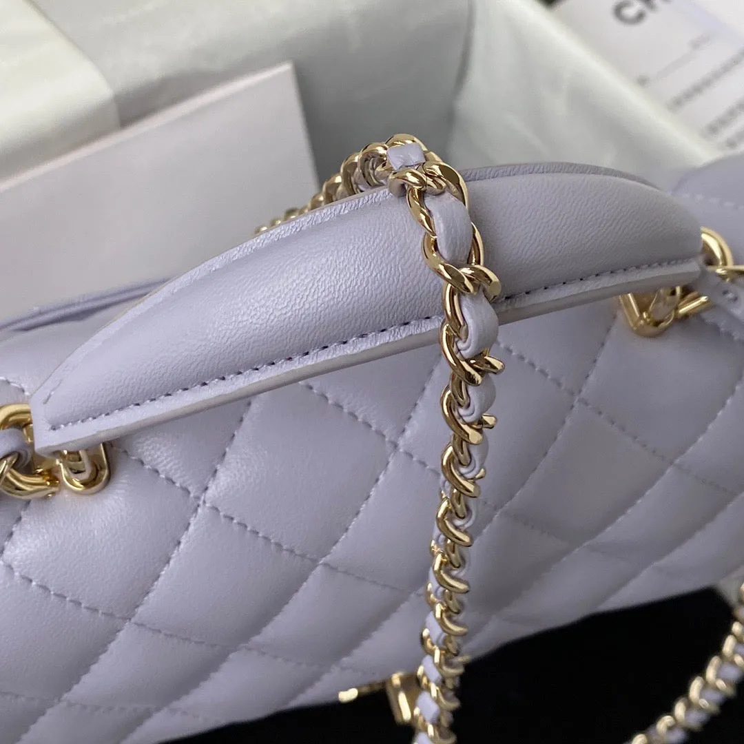CC731 Mini Flap Bag with Top Handle / HIGHEST QUALITY VERSION / 4.7 × 7.8 × 2.3 in