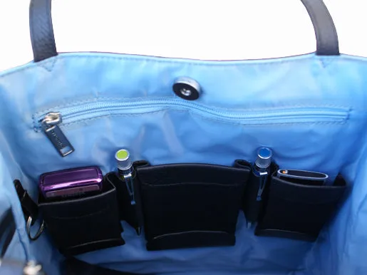 Collapsible Leather Lunch Tote/Travel Tote
