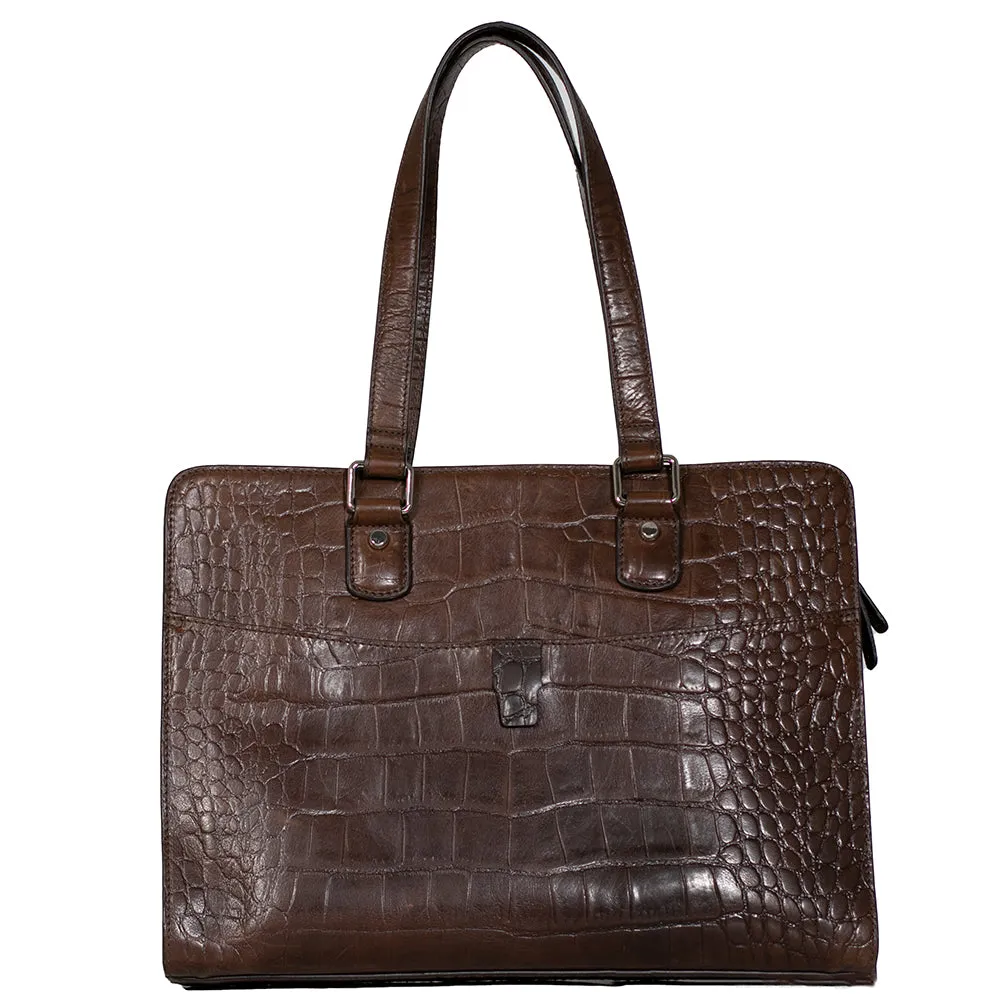 Croco Business Tote Sample