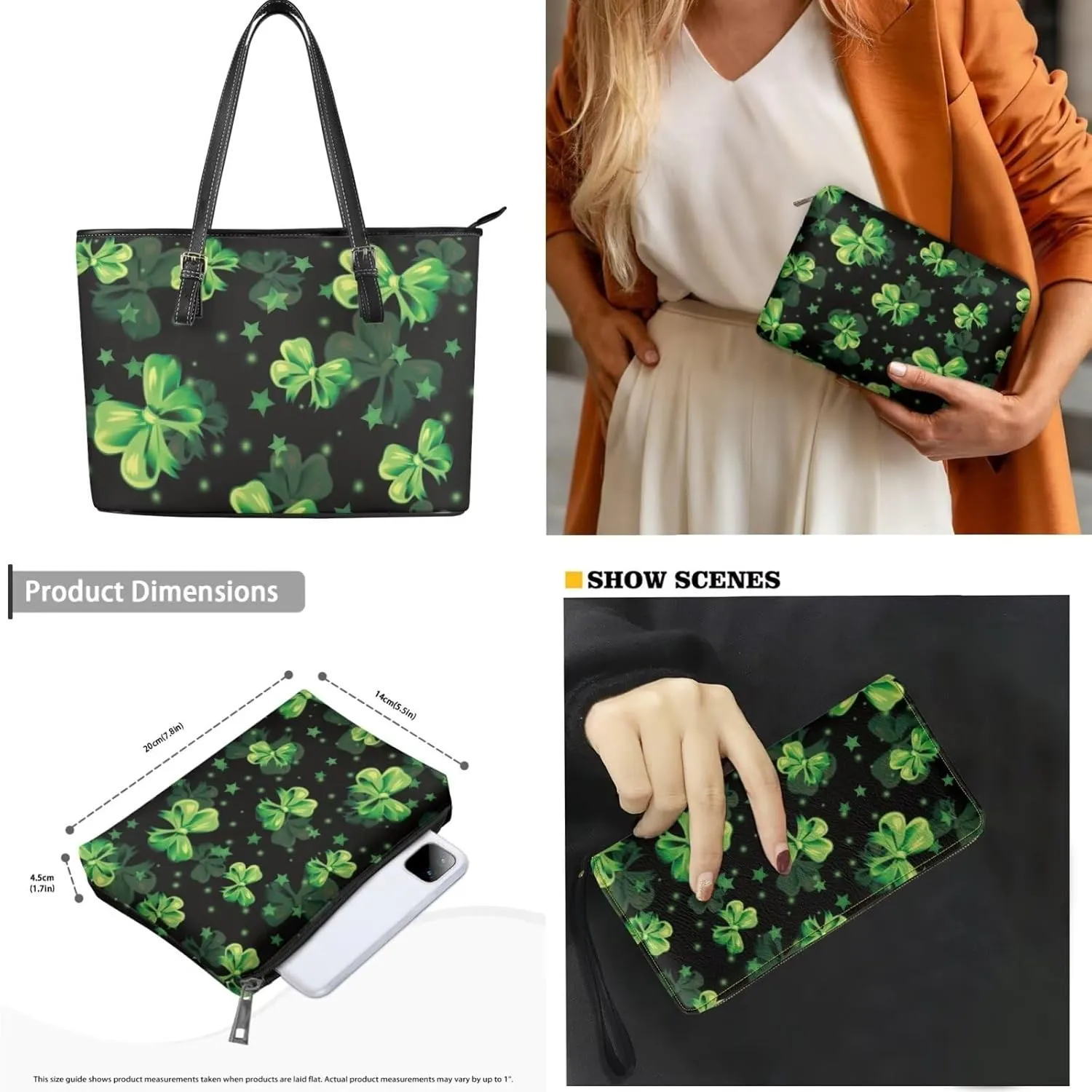 Fashion Handbags for Women Shoulder Bags Tote Satchel Hobo 3pcs