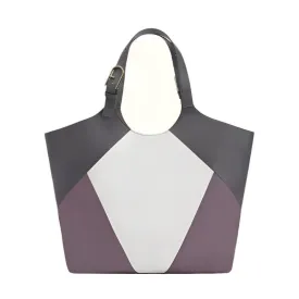 Furla Flow XL Tote Bag - Black, White and Purple