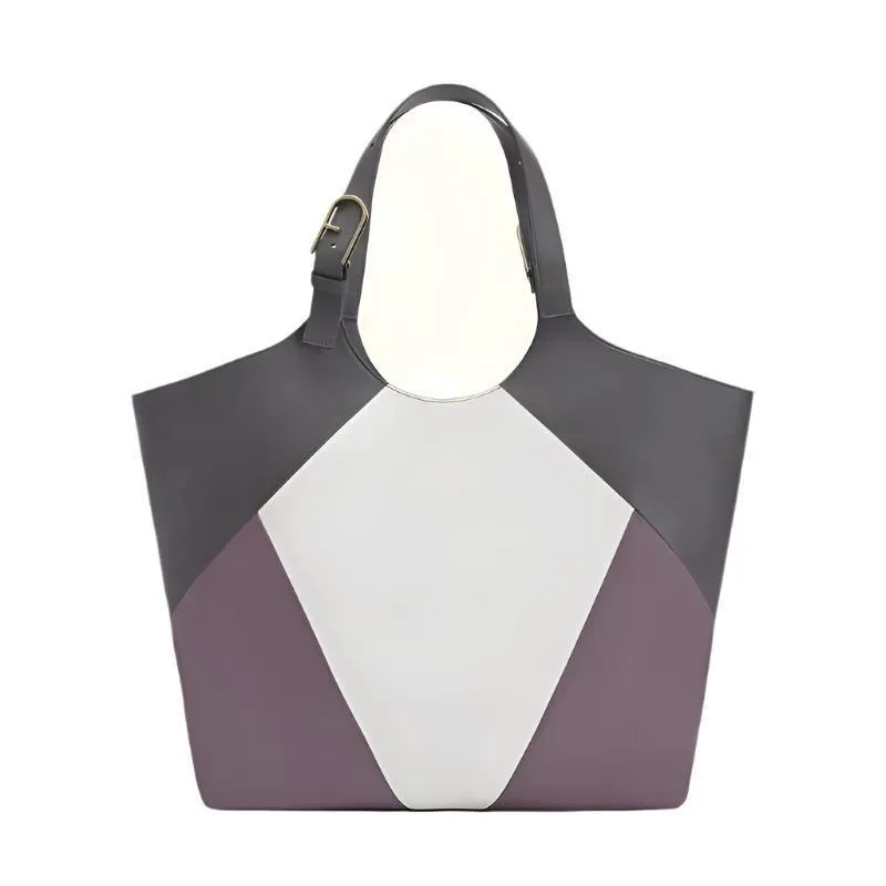 Furla Flow XL Tote Bag - Black, White and Purple