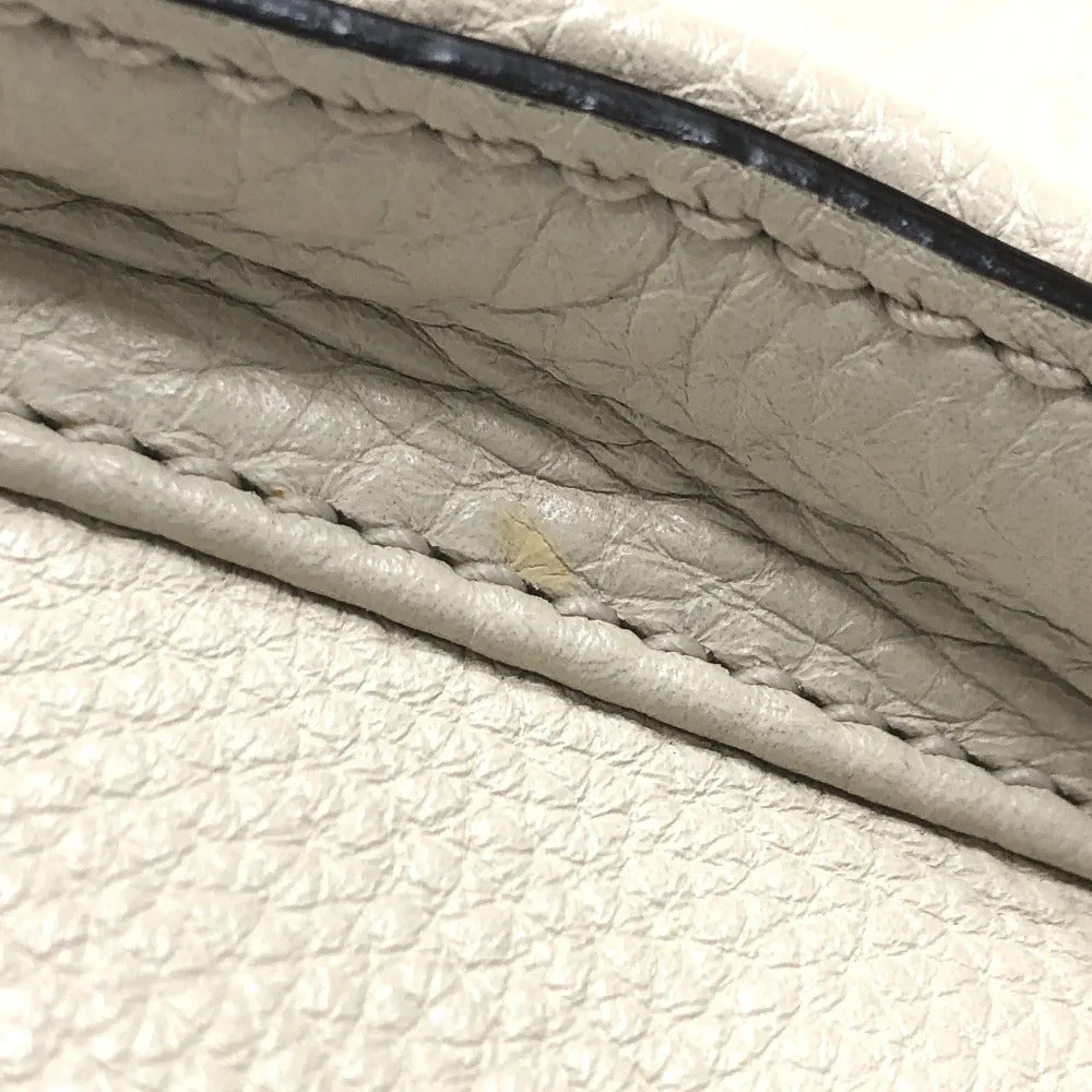 GUCCI Backpack 370833 leather White type Bamboo Backpack Women Used