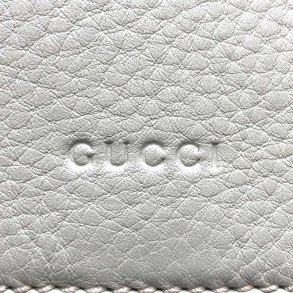 GUCCI Backpack 370833 leather White type Bamboo Backpack Women Used