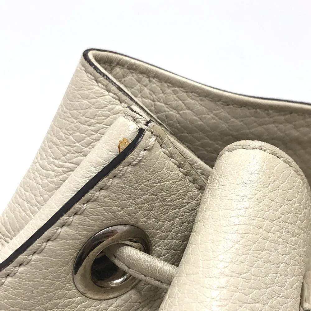 GUCCI Backpack 370833 leather White type Bamboo Backpack Women Used