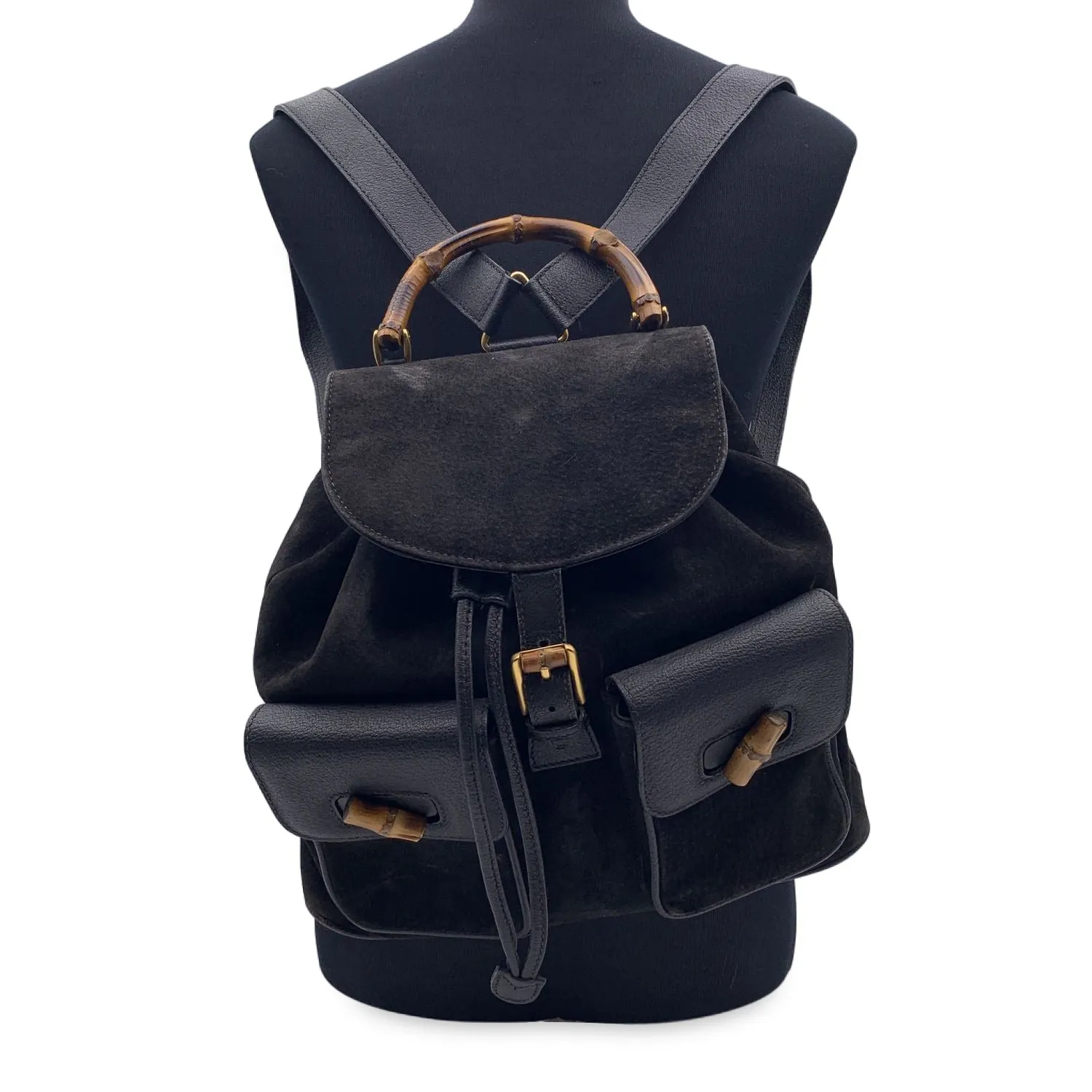 Gucci Backpack Vintage Bamboo
