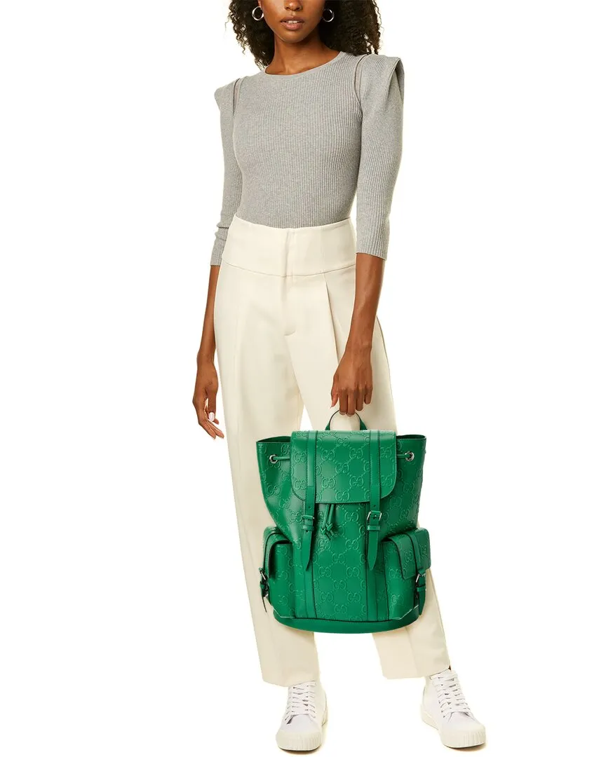 Gucci GG Leather Backpack