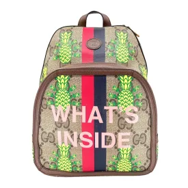 Gucci Pineapple GG Supreme Backpack Brown