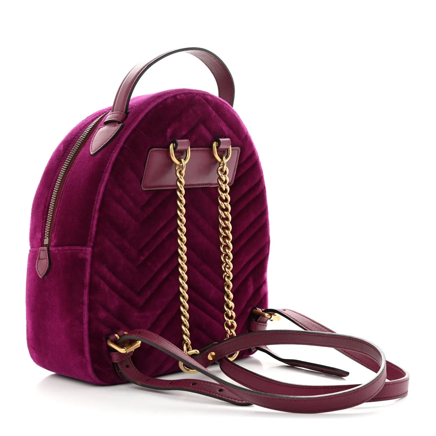 Gucci Velvet Matelasse Gg Marmont Dome