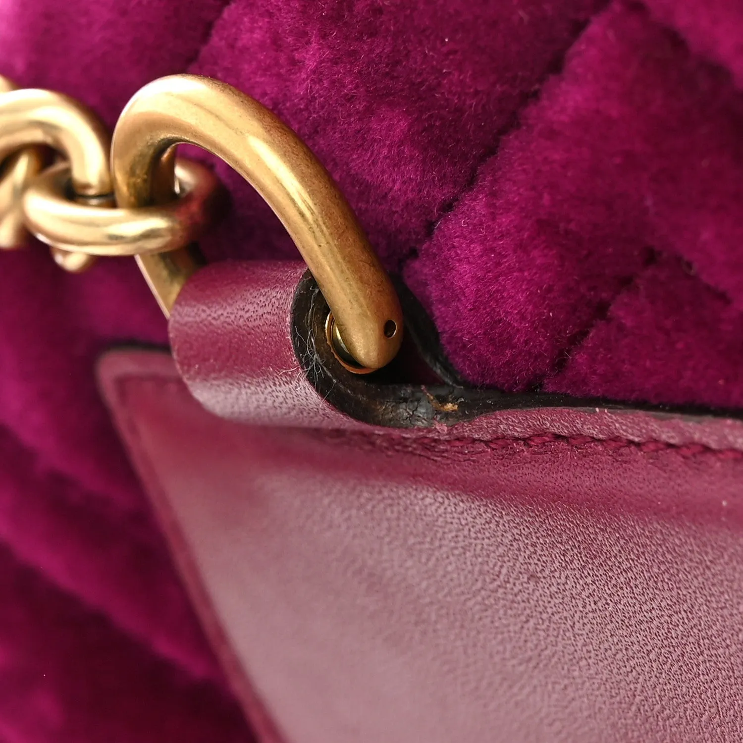 Gucci Velvet Matelasse Gg Marmont Dome