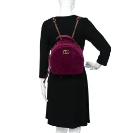 Gucci Velvet Matelasse Gg Marmont Dome
