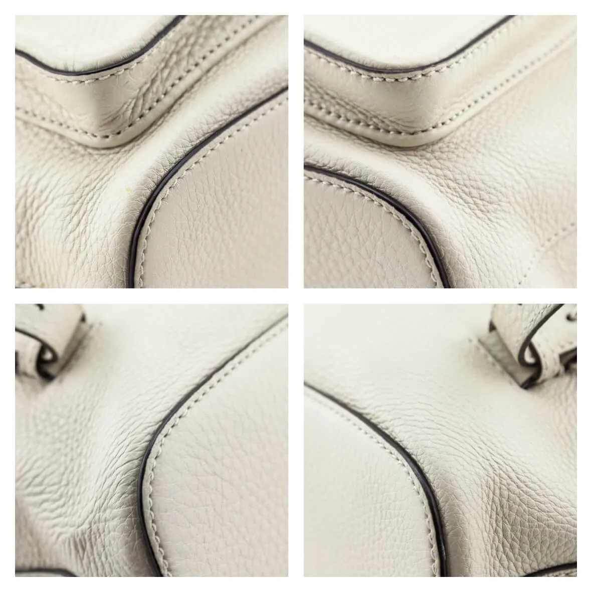 Gucci White Leather Daily Backpack