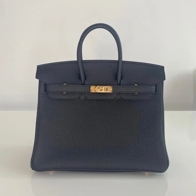 Hermès Birkin 25 Black Togo Gold Hardware