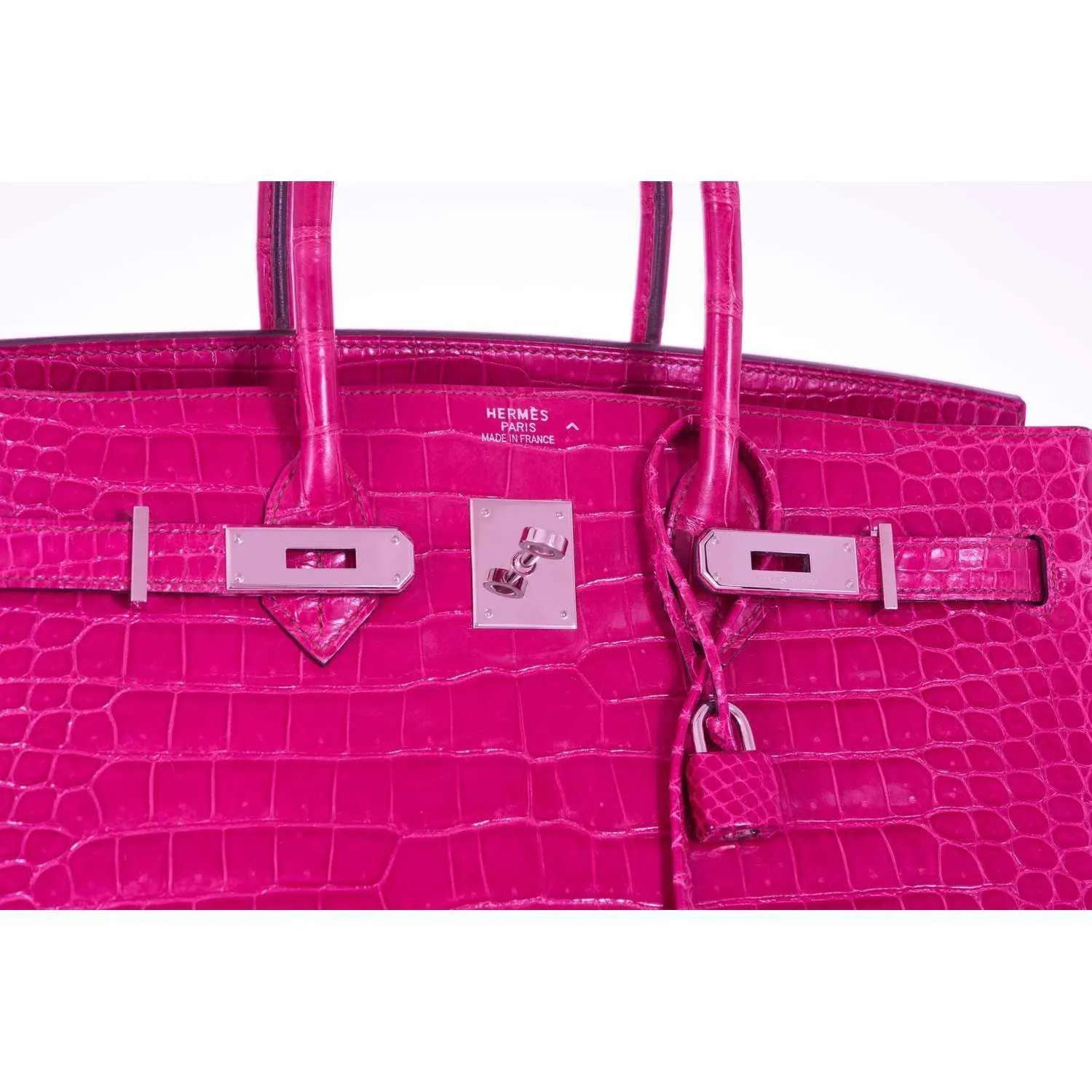 Hermès Birkin 35 Crocodile Pink Fuchsia Palladium Hardware